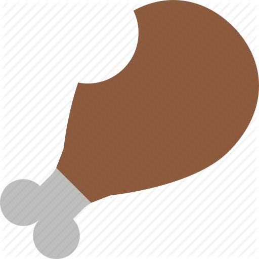Pin Chicken Meat Clipart - Chicken Drumstick Icon (512x512)