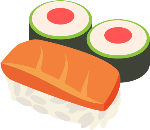 Sushi Emoji Vector Icon - Sushi Emoticon (512x512)