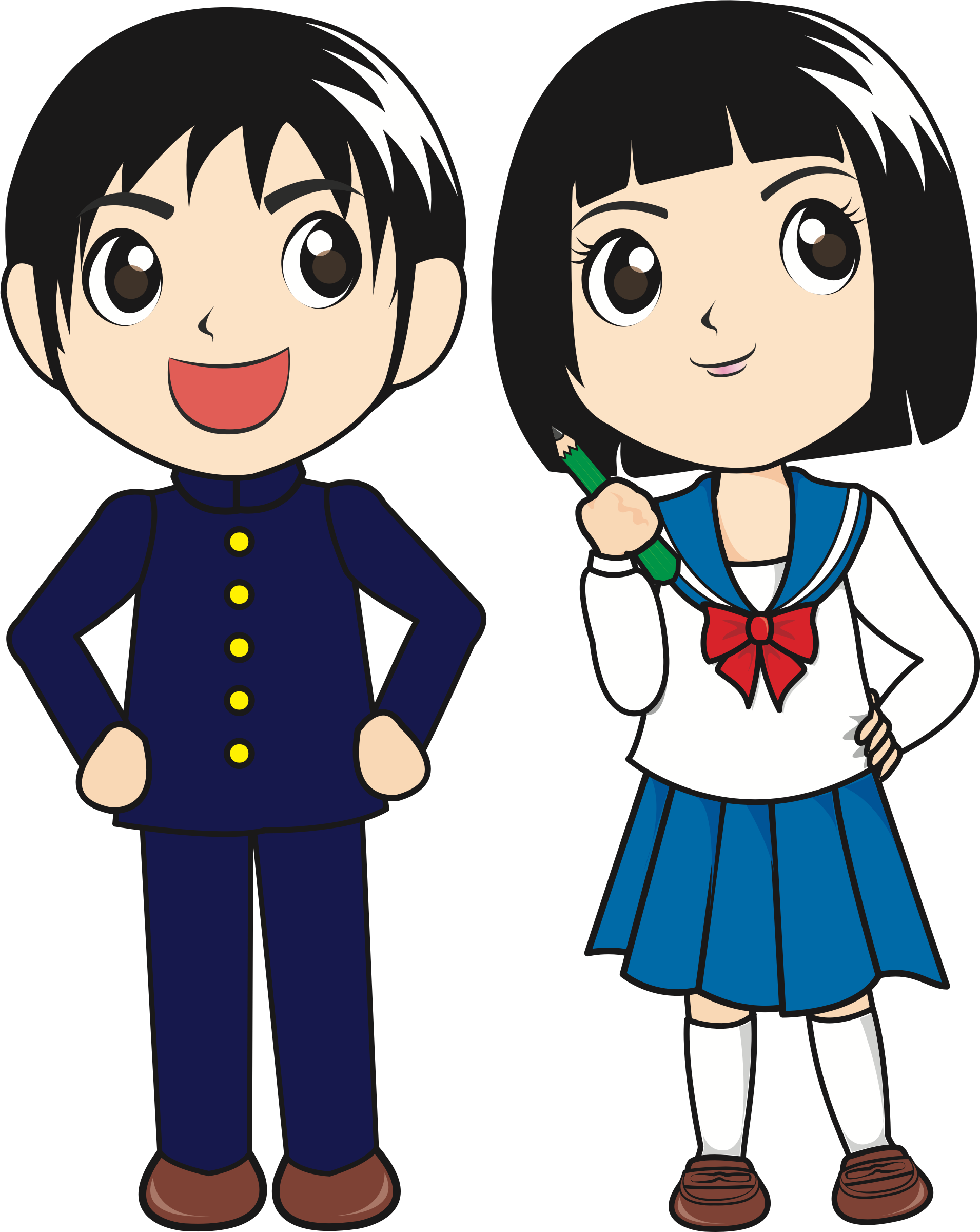 Japanese Students - Japanese Student Clipart, Find more high quality free t...
