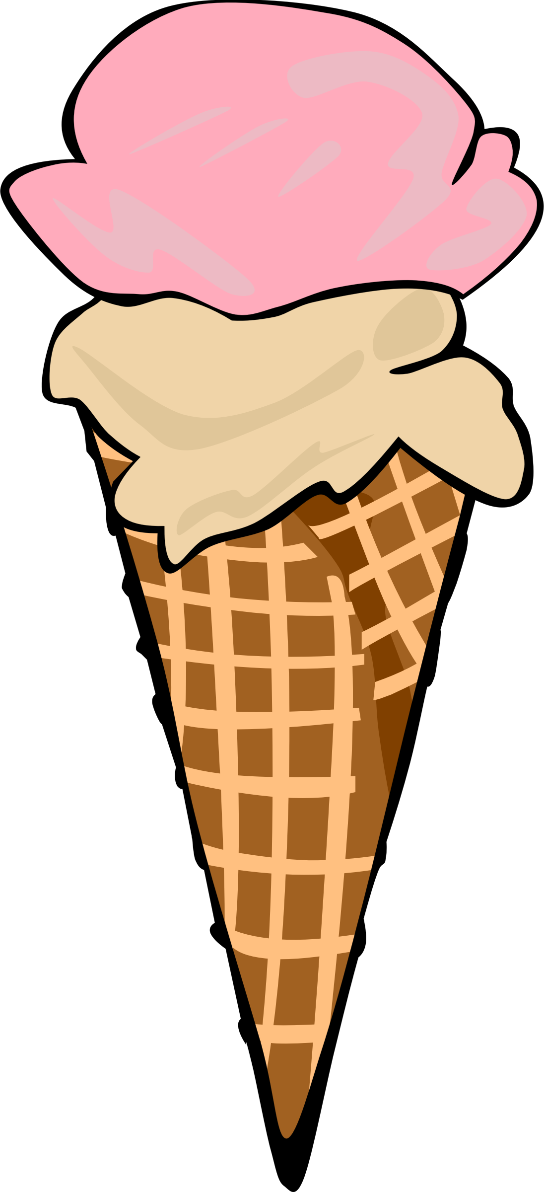 Food, Desserts, Ice Cream Cones, Waffle, - Ice Cream Cone Clip Art (1096x2400)