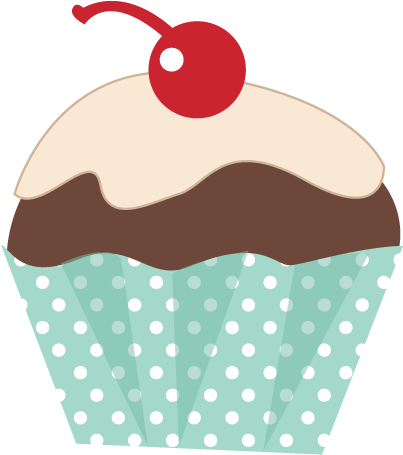 De Sba - Cupcake Clipart Teal (484x485)