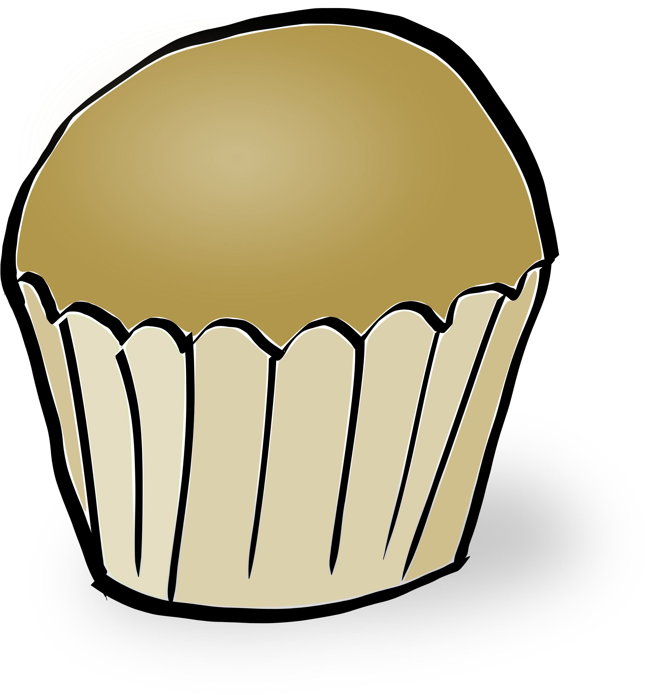 Muffin Clipart Plain Pencil And In Color Muffin Clipart - Clip Art Muffin (2264x2400)