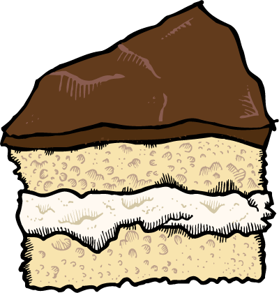 Everyday Cakes - Boston Cream Pie Clip Art (400x420)
