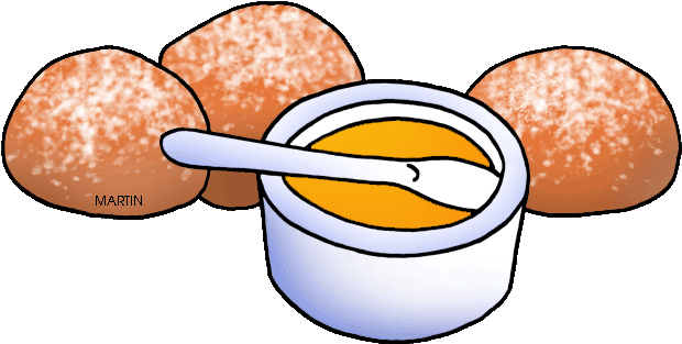 Louisiana State Doughnut - Beignets Clipart (655x343)