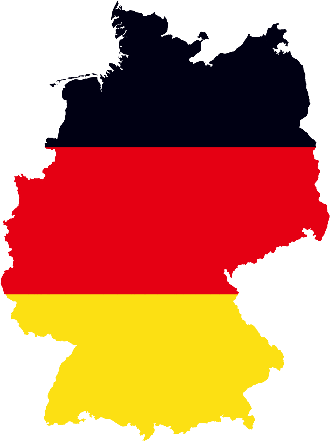 German Flag Map Png - Germany With German Flag (1280x1584)