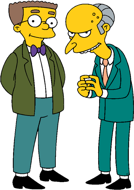 The Simpsons Clip Art - Simpsons Mr Burns And Smithers (450x635)