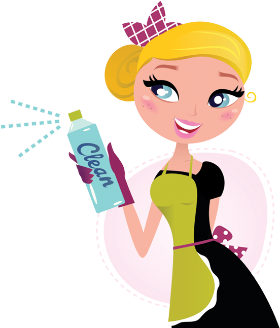 Cleaning Maid Clipart (561x649)