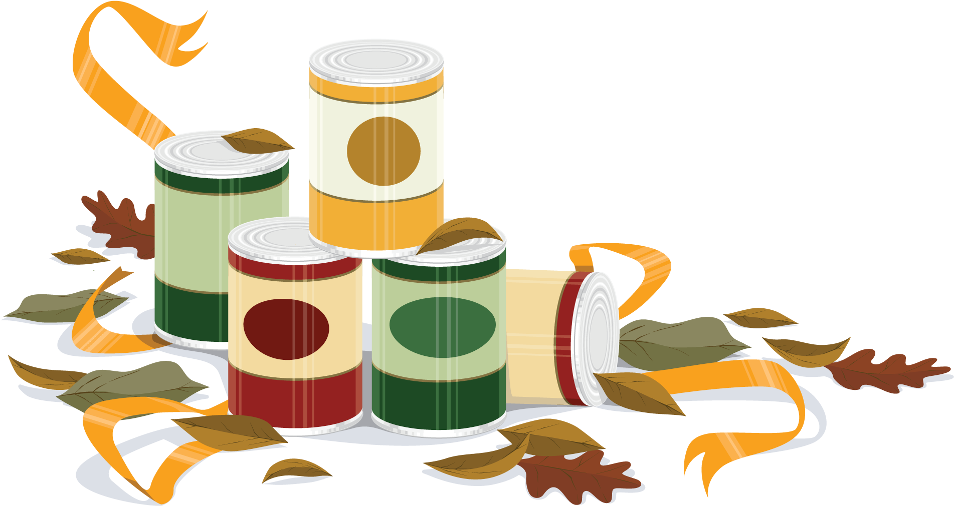 Autumn Christian Cliparts - Canned Food Drive Clip Art (2000x1234)