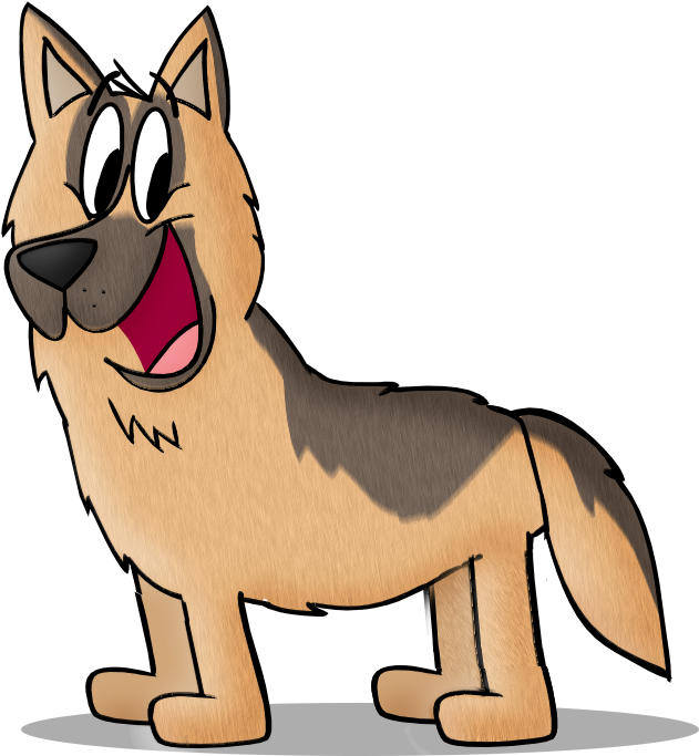 Cartoon German Shepherd - Cartoon Dog German Shepherd (767x720)