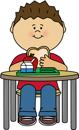 Boy Eating Lunch Clipart (268x450)