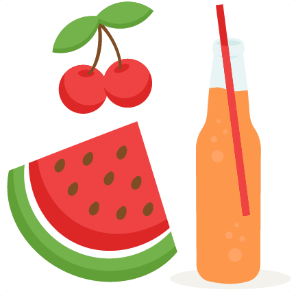 Scrapbooking Summer Svg - Summer Snacks Clipart (432x432)
