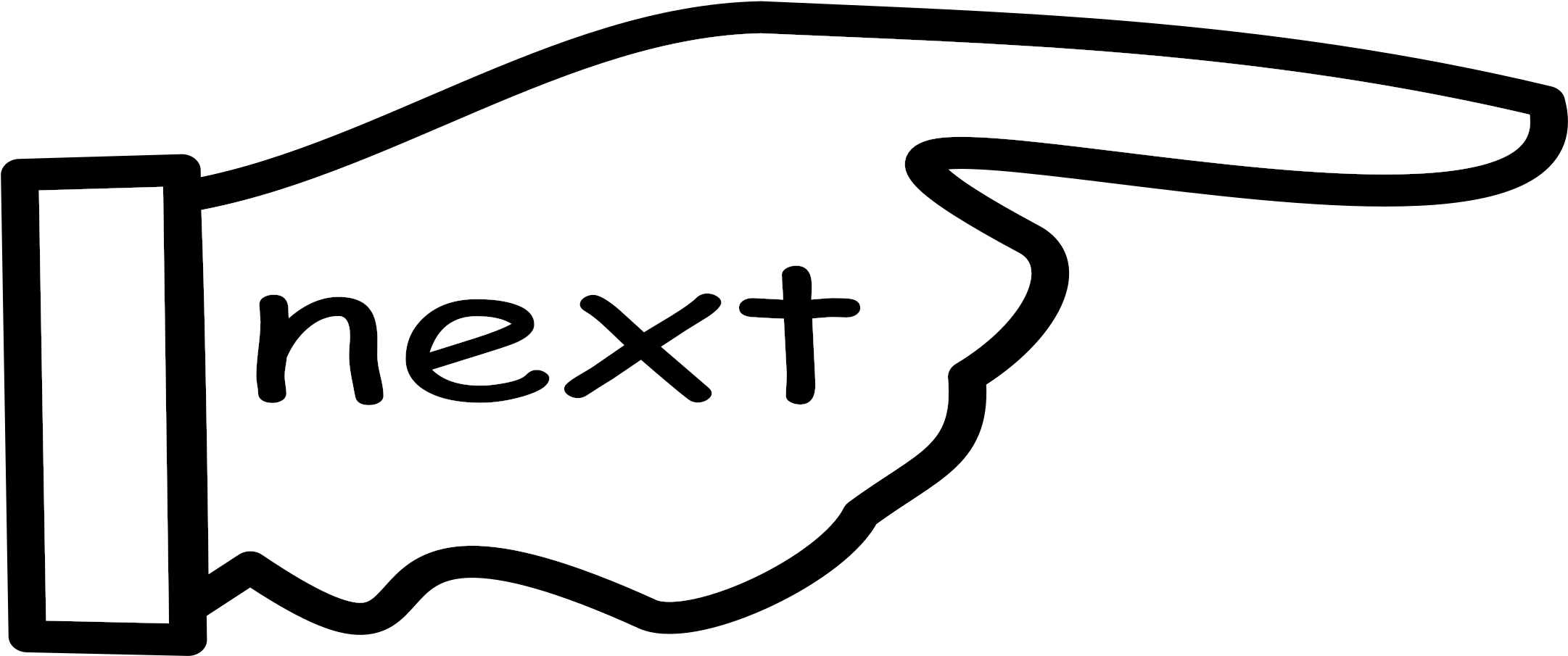 Sign-next - Main Qui Pointe Du Doigt Png (2400x1200)