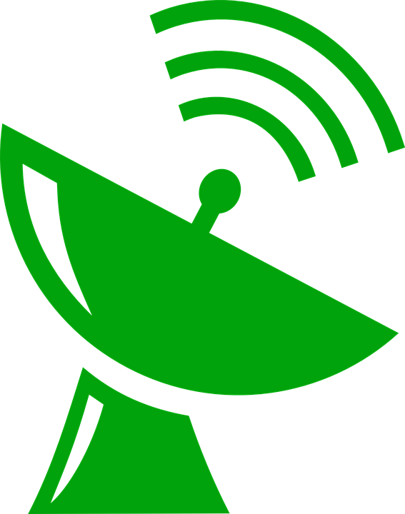 Satellite Dish Clip Art At Clkercom Vector - Green Satellite Dish Png (567x720)