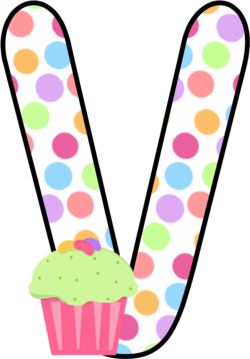 Ch B *✿* Alfabeto Cupcake De Kid Sparkz - Cupcakes With Letters Clipart B (973x1348)