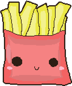 French Fries Clipart Transparent - Pixel Art Png French Fries (400x400)