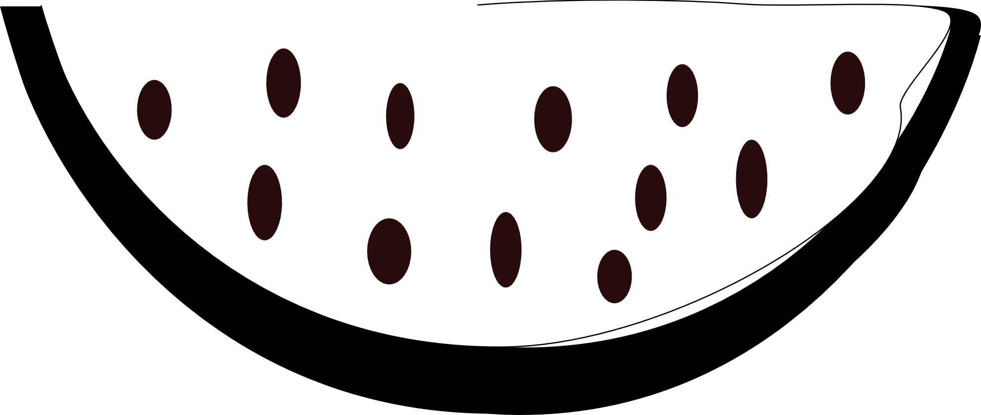 Watermelon Stereotype Black And White Fruit Clip Art - Watermelon Stereotype Black And White Fruit Clip Art (1979x839)