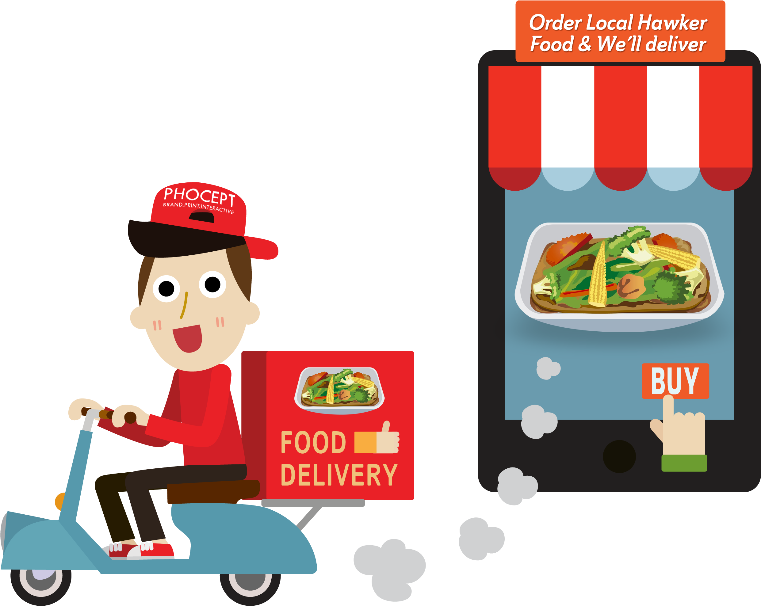 Free Home Delivery Png Clipart Images - Delivery Food (3061x2098)
