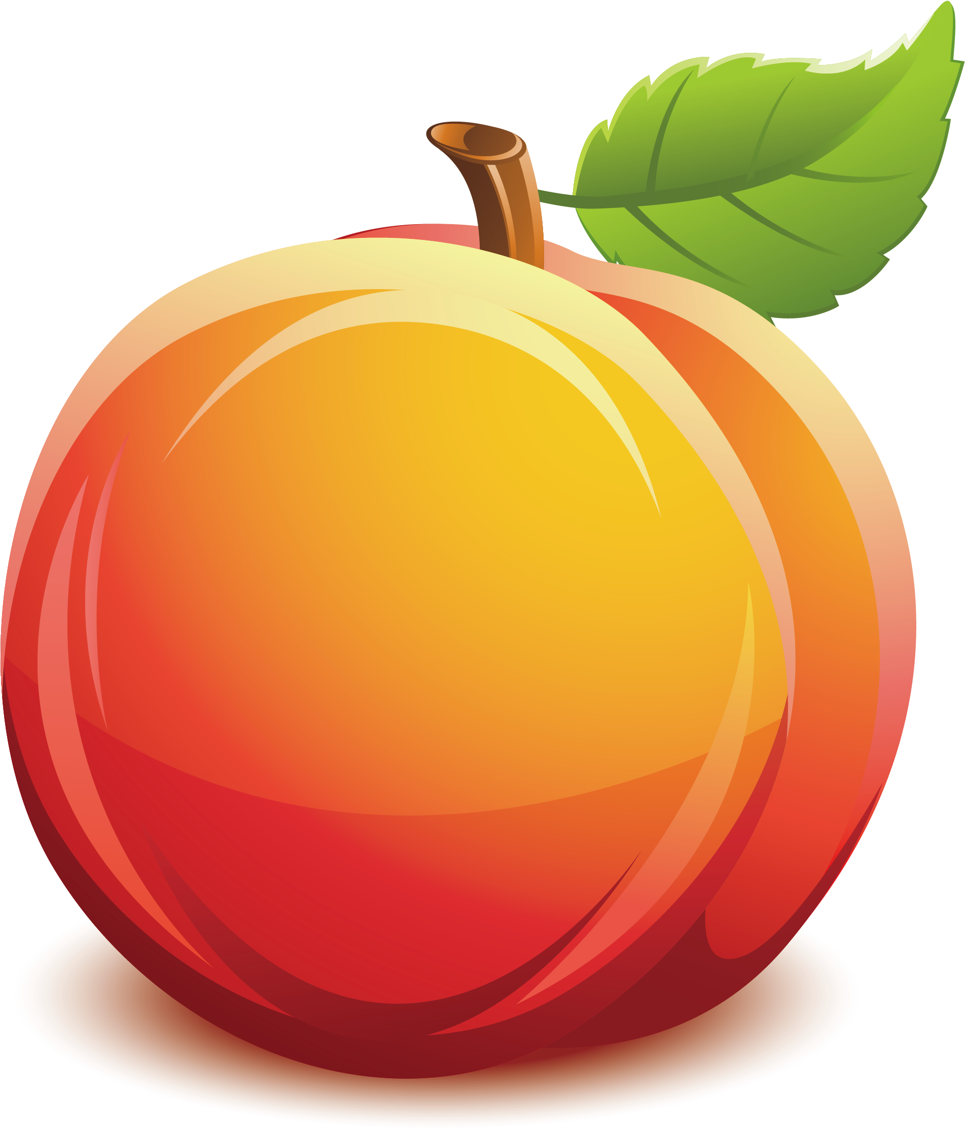 Nectarine Fruit Clip Art - Clipart Nectarine Png (2917x2917)