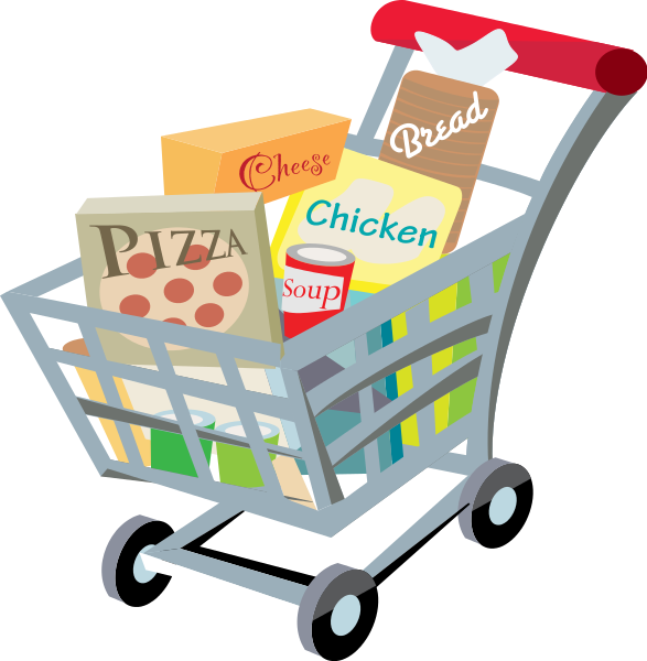235 × 240 Pixels - Grocery Shopping Cart Clipart (587x600)