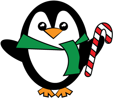 Christmas Penguin Clipart - Christmas Penguin Embroidery Design (388x333)