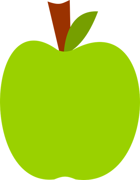 Apple Clipart Clear Background - Green Apple Clip Art Png (467x600)