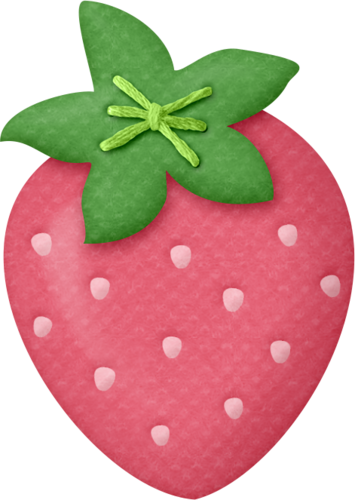 Lliella Strawberrykisses Strawberry2 - Strawberry Clip Art Pink (355x500)
