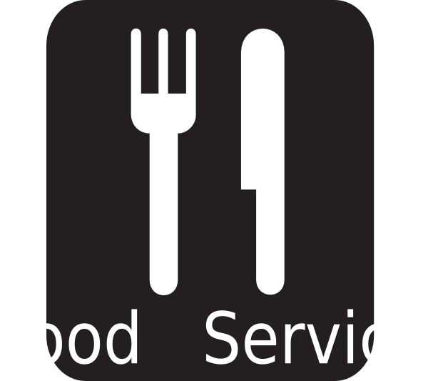 Food Service Clip Art At Clker - Knife And Fork Vector (600x533)