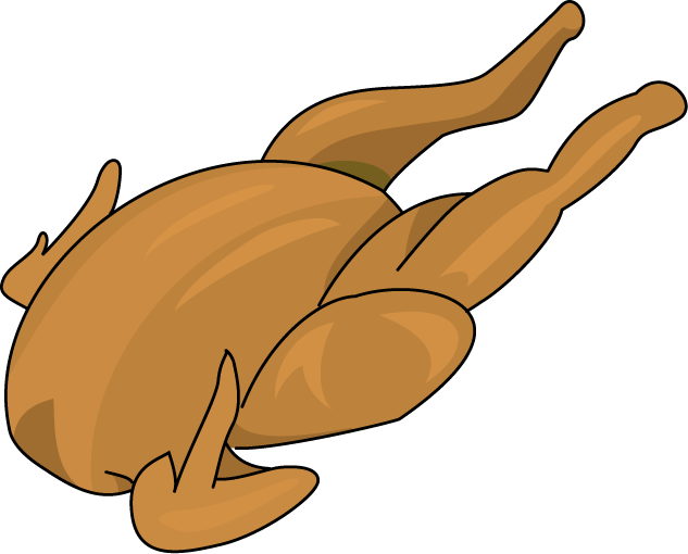 Clip Art Meat Clip Art Girl Cat Clip Art - 鶏 の 丸焼き イラスト (633x510)