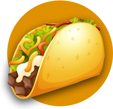 Mexican Taste - Taco Dibujo (400x400)