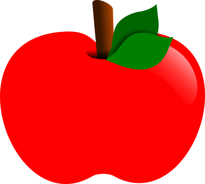 Food Clipart, Suggestions For Food Clipart, Download - แอ ป เปิ้ ล สี แดง (804x720)