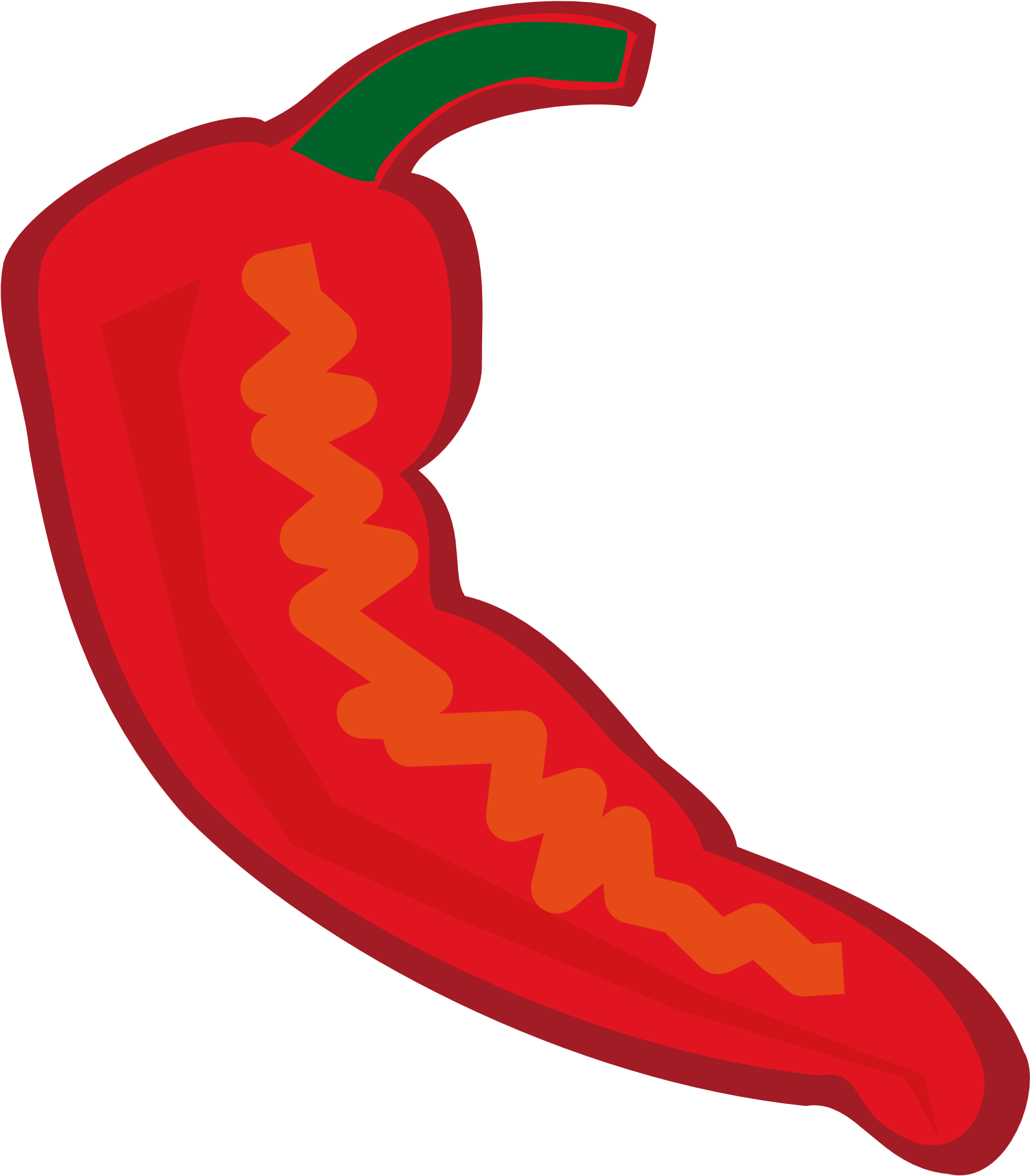 Chili Pepper Cartoon Clipart - Hot Pepper Clipart Png (1969x1952)