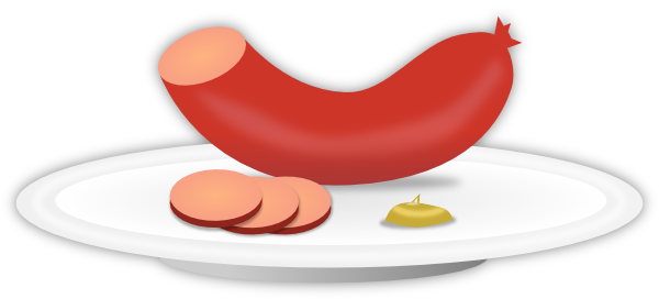 Sliced Sausage Clip Art At Clker Com Vector Clip Art - Clip Art (600x272)