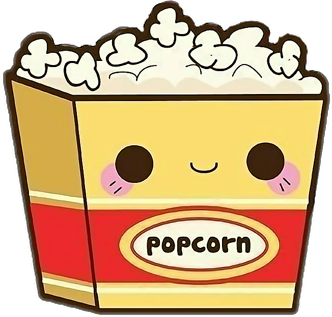 Food Tumblr Clipart - Cute Popcorn (652x624)
