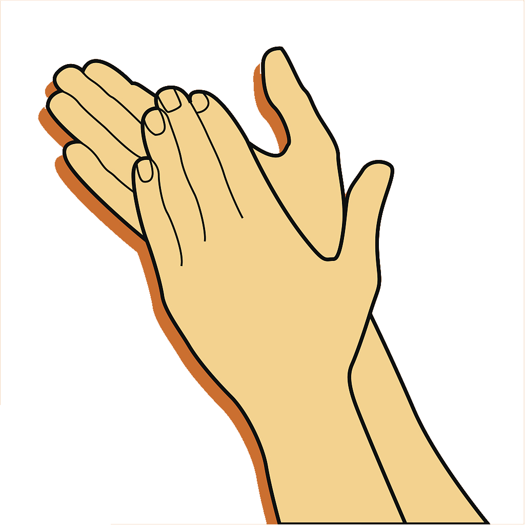 Clapping Gesture Clip Art - Clap Clipart (1024x1024)
