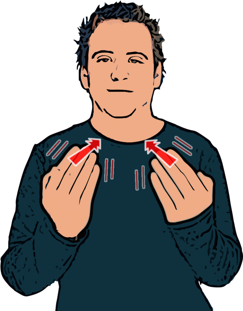 British Sign Language - Sign Language For Welcome (966x1024)