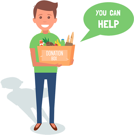 Donations Can Also Be Dropped Off In The Donations - Illustration (500x500)