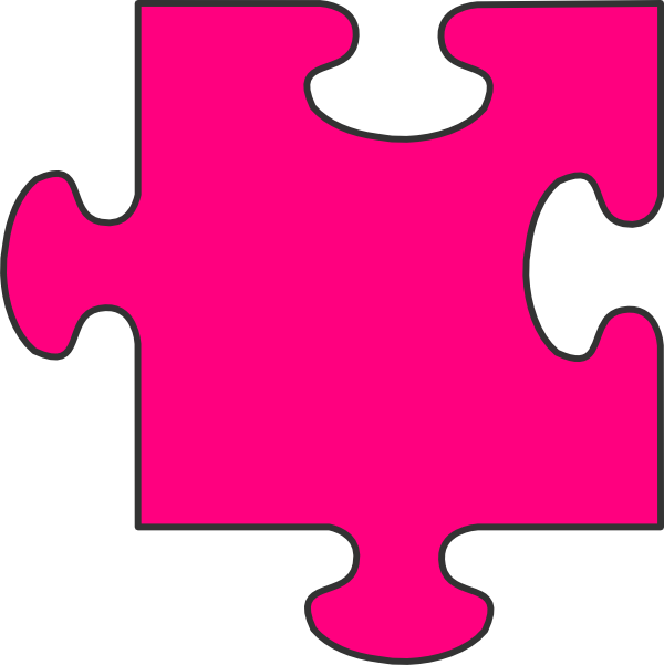 Puzzle Clipart Pink - Puzzle Piece Pink Png (600x601)