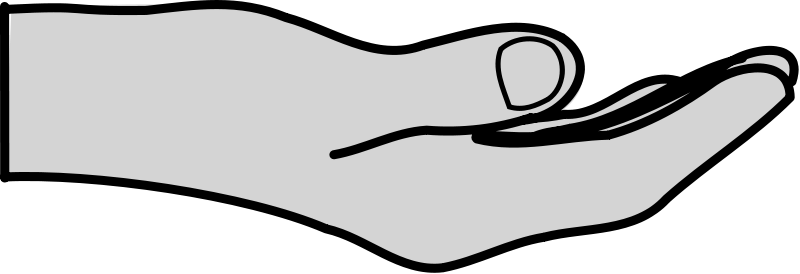 Hands Extended Clipart - Extended Hand Clip Art (800x274)