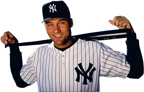 Jeter Cut Black White - Baseball Player From 70s (500x328)