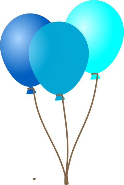 Welcome Back And See You At The Parent Information - Blue Balloons Clip Art (402x599)