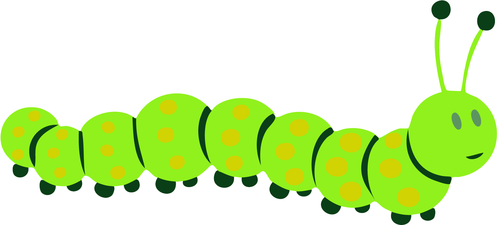 Image Result For Caterpillar Clip Art Without Background - Caterpillar Clipart (1772x864)