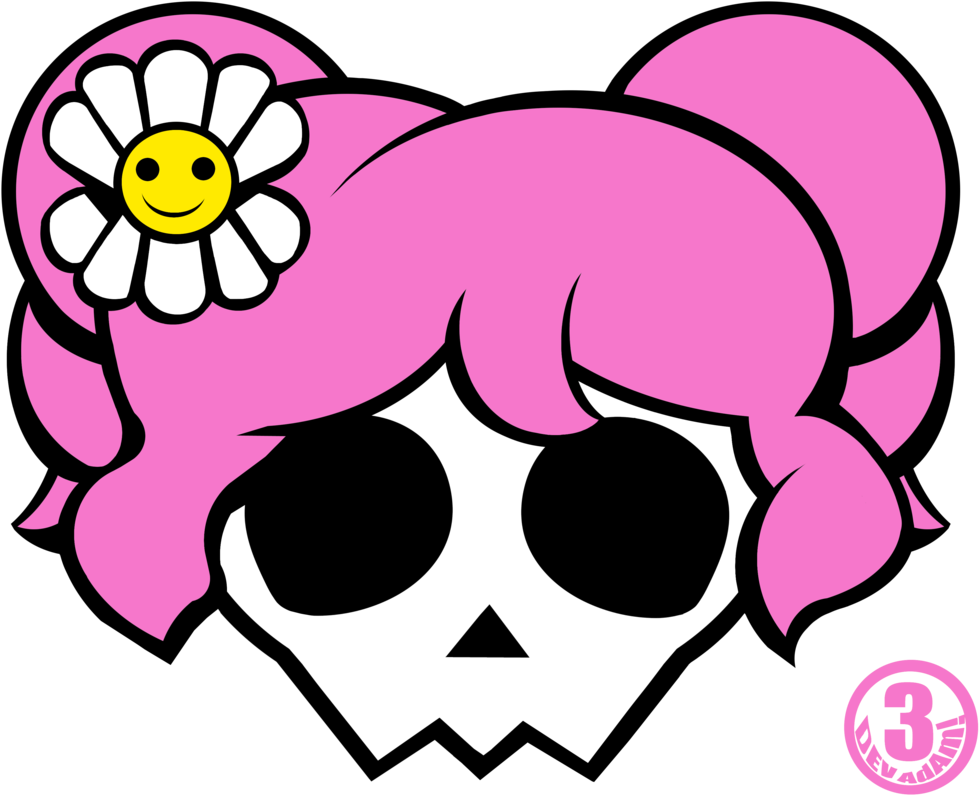 Girly Skull And Crossbones Pictures Clipart Best Ii4vrw - Girly Skull Png (1024x1024)