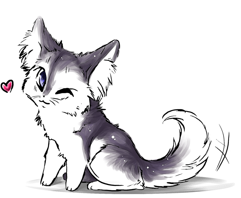 Cute Little Kitten - Cute Kitten Drawing (850x665)