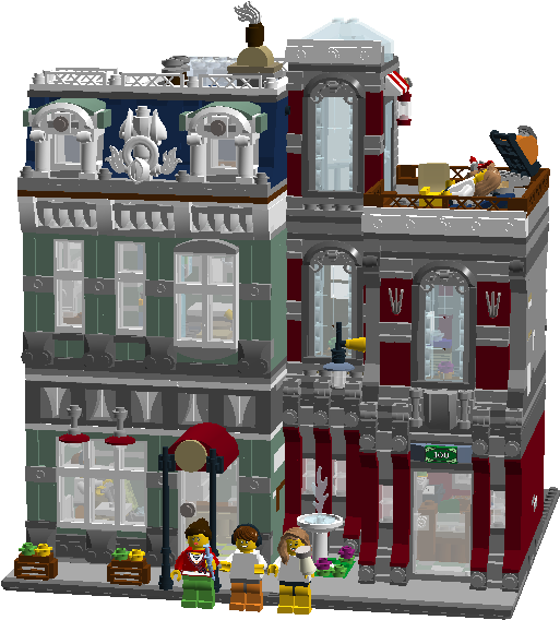 5th Street Cafe & Doctor's Office Modular - Lego Doctors Office (1126x576)