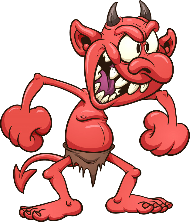 Demon Png - Diavoletta Cartoon (626x730)