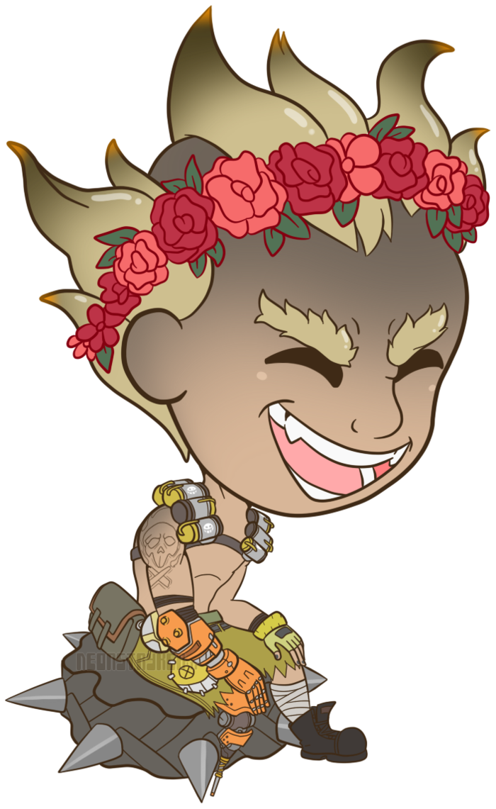 Flowercrown Junkrat By Neonstryker - Cartoon (700x1141)