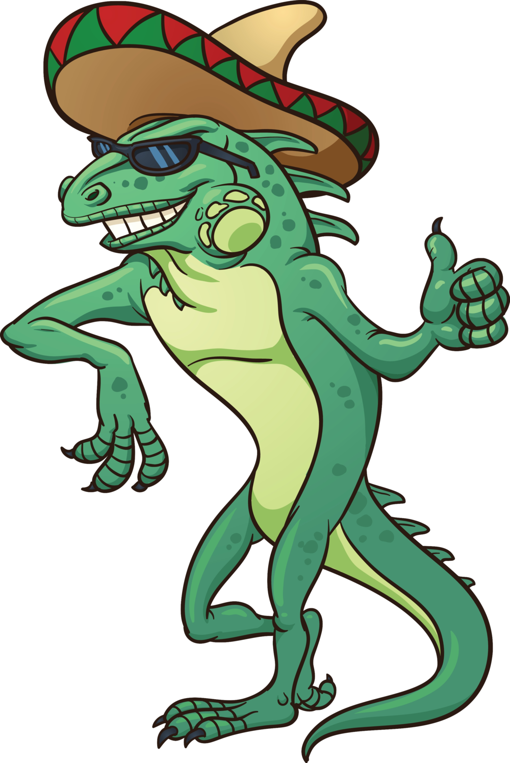 Green Iguana Lizard Reptile Blue Iguana - Mexican Iguana Cartoon (1000x1495)