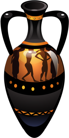 Ancient Greek Tableware - Egyptian Vase Clip Art (285x500)