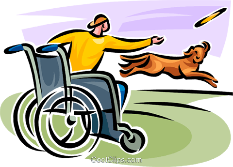 Man In A Wheelchair Throwing A Frisbee Royalty Free - Man In A Wheelchair Throwing A Frisbee Royalty Free (480x345)