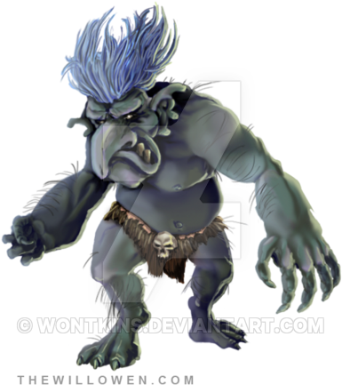 Troll Monster Art By Wontkins - Troll (400x451)